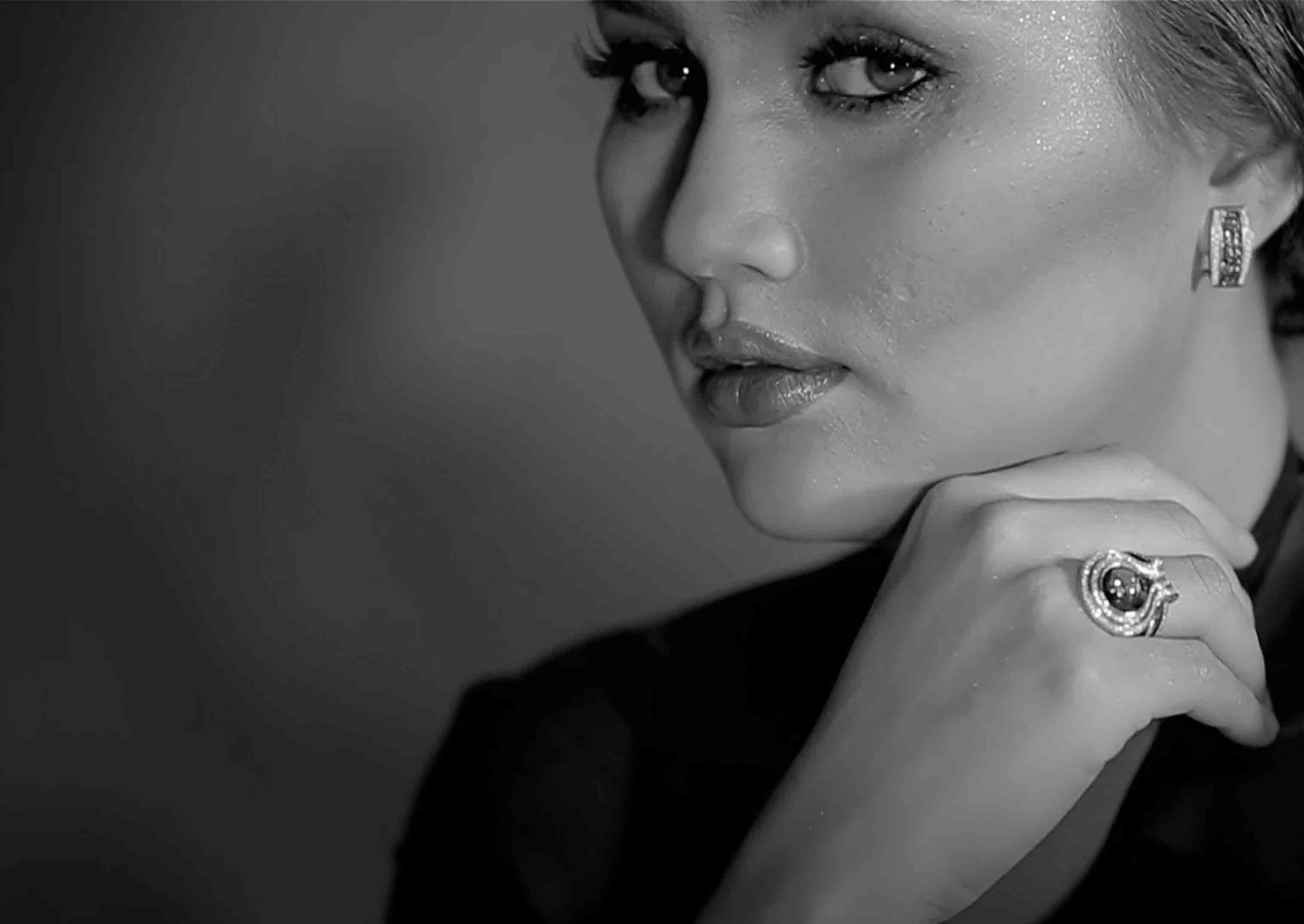 Consumer jewellery branding campaign portrait
